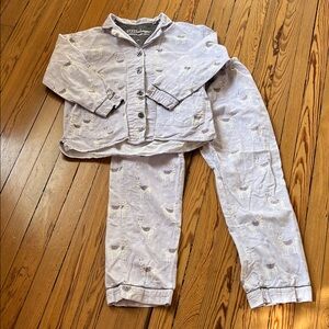 PJ Salvage Cotton Flannel Llama-Print Pajama Set